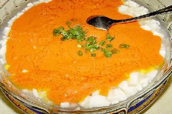 Соевый творог с крабовым мясом. Фото: aboluowang.com