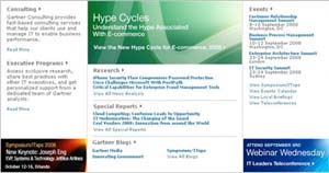 Страница сайта https://www.gartner.com