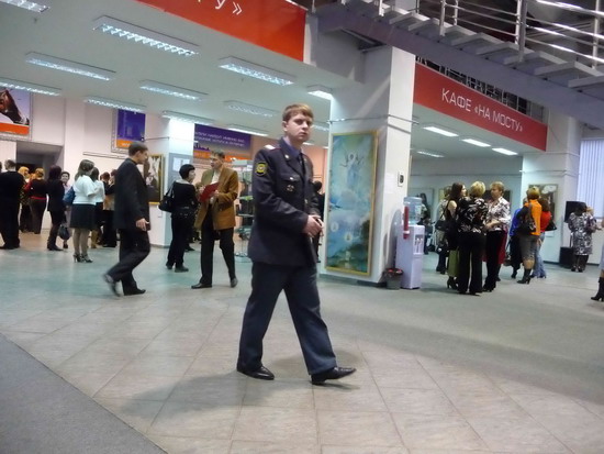 На выставке 