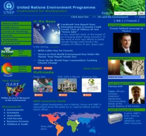 Страница сайта https://www.unep.org