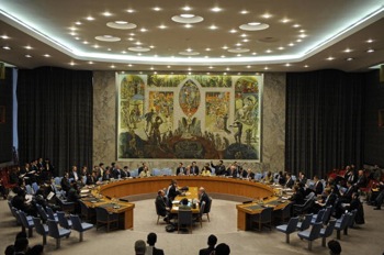 13 апреля на заседании ООН. Фото: EMMANUEL DUNAND. AFP/Getty Images