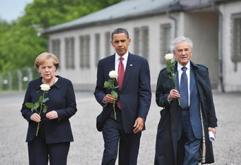 Барак Обама во время визита в Германию 5 июня 2009г. Фото: MANDEL NGAN/AFP/Getty Images