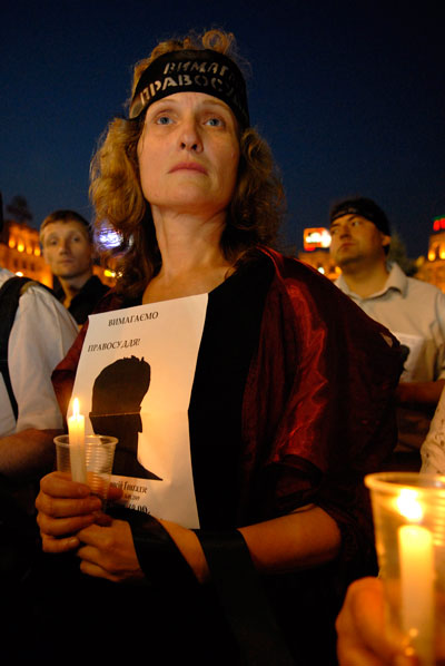 Акция почтения памяти убитого журналиста Георгия Гонгадзе и других журналистов, погибших за годы независимости Украины состоялась в Киеве. Фото: Владимир Бородин/Великая Эпоха (The Epoch Times)