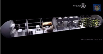 Проект разработанного жилого пространства на Марсе. Фото: Screenshot/NTD Television