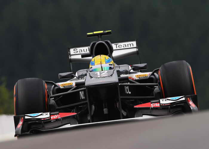 Машина команды Sauber F1 на Гран-при Бельгии  23 августа 2013 года. Фото: Mark Thompson/Getty Images
