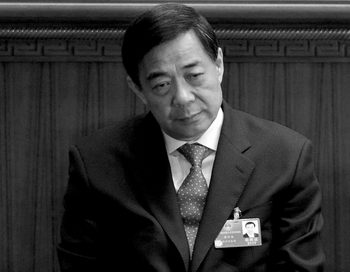 Бо Силай на съезде народных представителей в Большом народном зале, Пекин, 14 марта 2012 года. Вскоре, после попытки бегства Ван Лицзюня, Бо будет снят со своего поста и арестован. Фото: Марк RalstonAFP/Getty Images