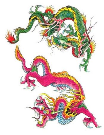 Китайские драконы. Фото: dragontattoodesigns.org