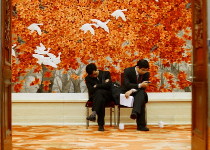 Около Большого народного зала, Пекин, 9 ноября 2012 года. Фото: Wang Zhao/AFP/Getty Images