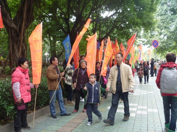 Протест крестьян. Город Гуанчжоу провинции Гуандун. Январь 2012 год. Фото с epochtimes.com