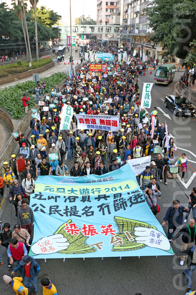 Акция протеста в Гонконге. Январь 2014 года. Фото: The Epoch Times