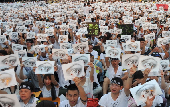Народный протест в Тайване. Июль 2013 года. Фото: Mandy Cheng/AFP/Getty Images