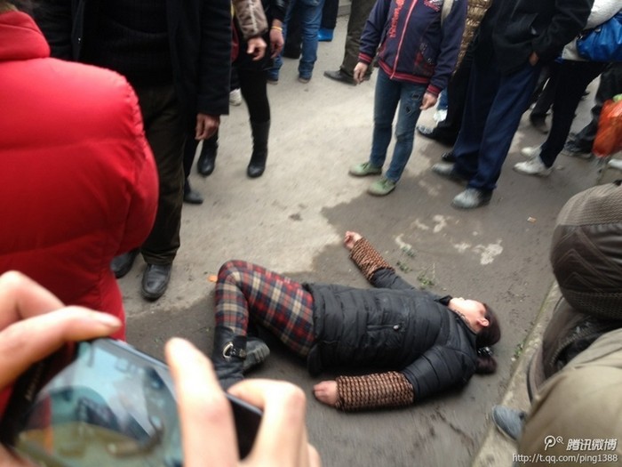 Протест крестьян. Провинция Сычуань. Февраль 2014 года. Фото с epochtimes.com
