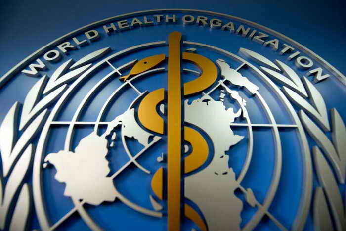 Логотип Всемирной организации здравоохранения (World Health Organisation), открывшей свой офис в Пекине 19 апреля 2013 года. Согласно новому «Всемирному отчёту по раку», в 2012 году в Китае было зарегистрировано более 3 миллионов новых случаев заболевания раком. Фото: Ed Jones/AFP/Getty Images