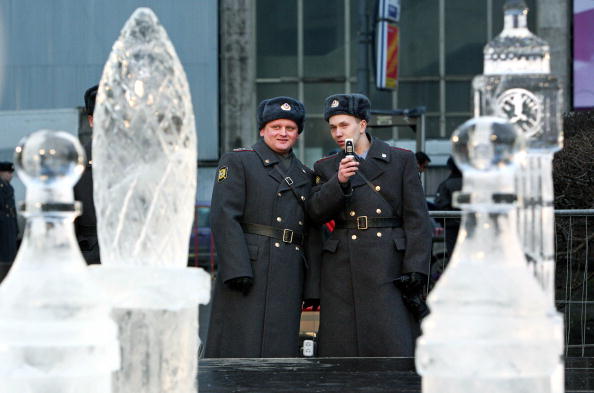 Галерея российской ледовой скульптуры в Москве. Фото: ALEXANDER NEMENOV/AFP/Getty Images