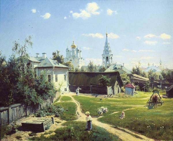 Василий Поленов. Галерея картин и рисунков художника - Московский дворик