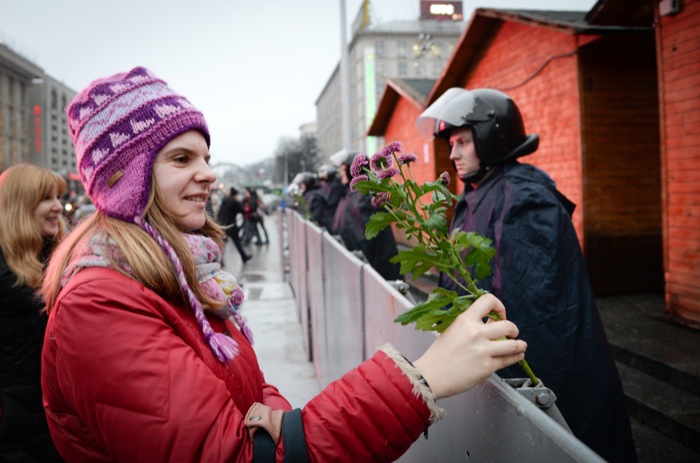 Массовые протесты на Украине из-за решения правительства заморозить переговоры о вступлении в Евросоюз. Фото: Фёдор Треногов