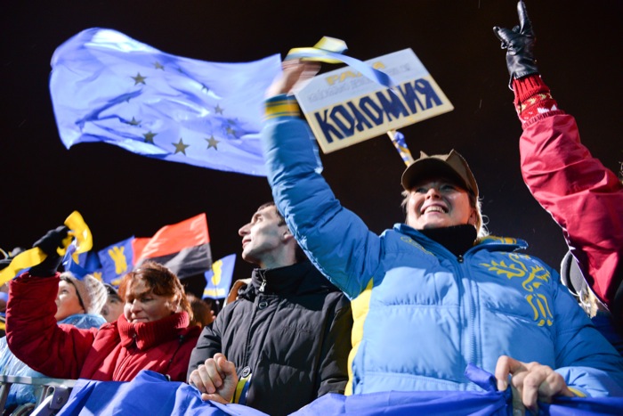 Массовые протесты на Украине из-за решения правительства заморозить переговоры о вступлении в Евросоюз. Фото: Фёдор Треногов