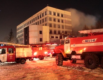 Пожар в развлекательном комплексе «Рок-Сити» в Рязани. Фото с rzn.info