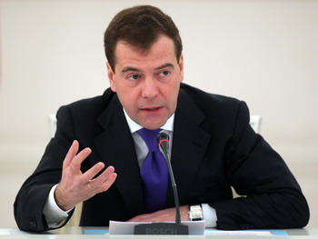 Президент Дмитрий Медведев. Фото: MAXIM SHIPENKOV/AFP/Getty Images 