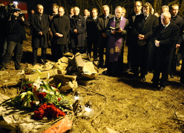 На месте крушения самолета Ту-154. JACEK TURCZYK/AFP/Getty Images