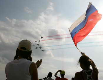На авиасалоне МАКС. Фото: MAXIM MARMUR/AFP/Getty Images