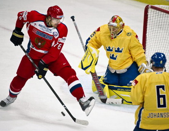Сборная России по хоккею обыграла шведов в матче Евротура. Фото: Claudio BRESCIANI/AFP/Getty Images