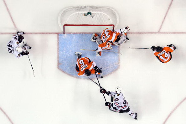 Филадельфия Флайерз - Чикаго Блэкхокс. Фото: Bruce BENNETT, Andre RINGUETTE, Al Bello, Jim McISAAC/Getty Images