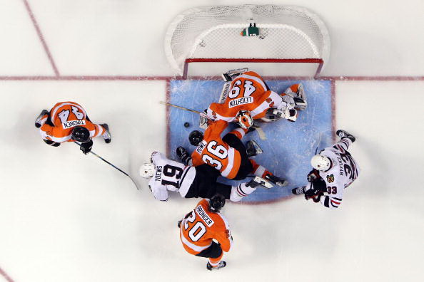 Филадельфия Флайерз - Чикаго Блэкхокс. Фото: Bruce BENNETT, Andre RINGUETTE, Al Bello, Jim McISAAC/Getty Images