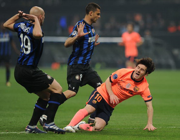 «Интер» - «Барселона». Фото: Filippo MONTEFORTE, Alberto PIZZOLI, Giuseppe CACACE, Andreas SOLARO, Claudio VILLA, Julian FINNEY /AFP/Getty Images