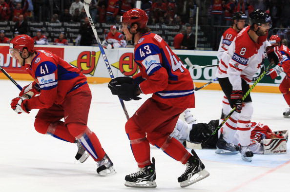 ЧМ-2010: Россия разгромила Канаду. Фото: Martin ROSE, Alexander NEMENOV/Bongarts/Getty Images