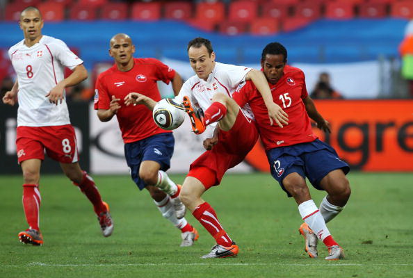 Чили – Швейцария. Фото: Ian WALTON, Phil COLE, Stuart FRANKLIN, Martin ROSE/Getty Images