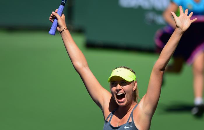 Мария Шарапова победила в престижном турнире WTA Индиан-Уэллса. Фото: FREDERIC J. BROWN/AFP/Getty Images