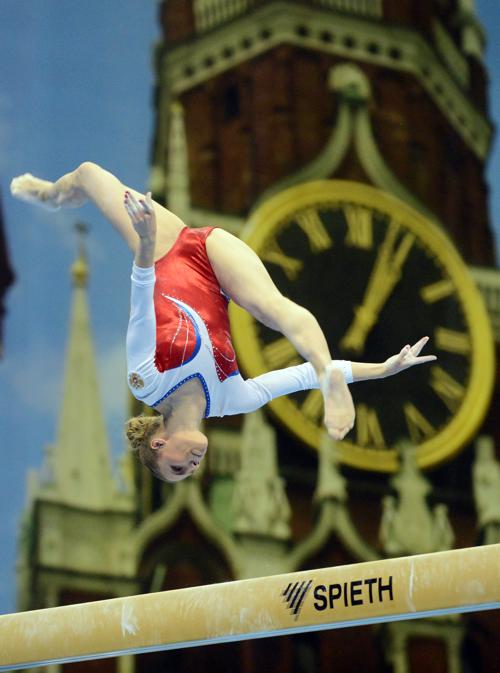 Ксения Афанасьева вышла в финал Чемпионата Европы по спортивной гимнастике. Фото: NATALIA KOLESNIKOVA/AFP/Getty Images