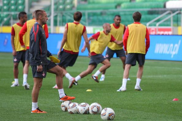 «Спартак» в Варшаве на тренировке перед игрой с «Легией». Фото с сайта spartak.com