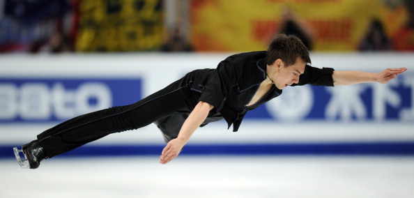 ЧМ по фигурному катанию.  Мужская короткая программа.  Фото:  ALEXANDER NEMENOV/YURI KADOBNOV/AFP/Getty Images