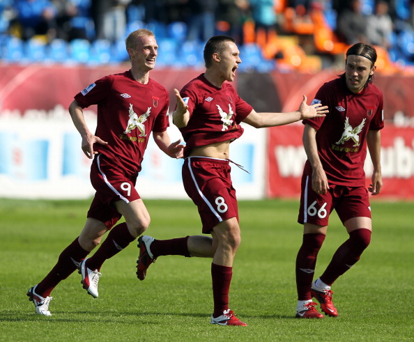 «Рубин»  - «Амкара» 1:1. Гол в собственные ворота забил Роман Шаронов. Фото: Roman Kruchinin/Epsilon/Getty Images