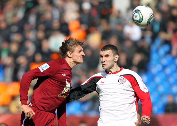 «Рубин»  - «Амкара» 1:1. Гол в собственные ворота забил Роман Шаронов. Фото: Roman Kruchinin/Epsilon/Getty Images