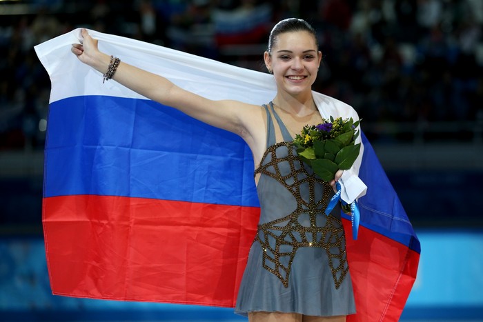Чемпионка Олимпиады «Сочи-2014» в одиночном фигурном катании российская фигуристка Аделина Сотникова, Сочи, 20 февраля, 2014 год. Фото: Matthew Stockman/Getty Images