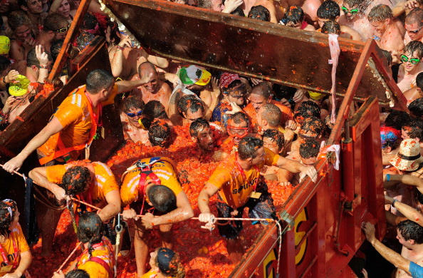 Фоторепортаж с фестиваля Томатина -2011. Фото:Denis Doyle/Getty Images 