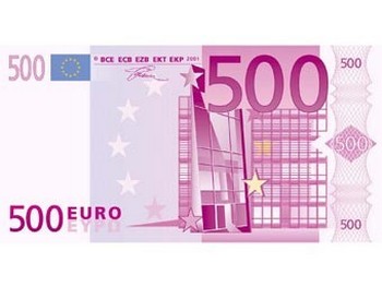 Образец банкноты достоинством 500 евро. Иллюстрация с bundesbank.de