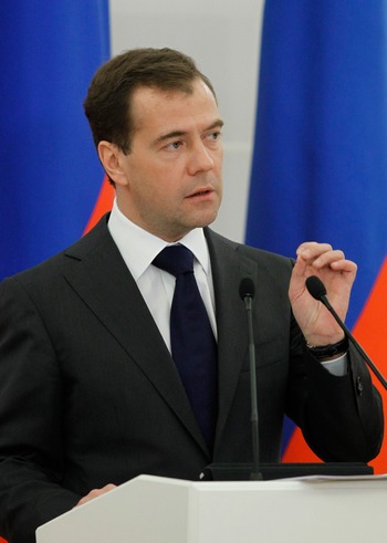 Президент Дмитрий Медведев готовит «загадочную» конференцию. Фото: DMITRY ASTAKHOV/AFP/Getty Images