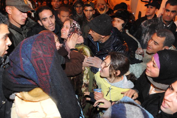 Обрушение минарета в Марокко: погибли десятки человек. Фото: ABDELHAK SENNA/AFP/Getty Images
