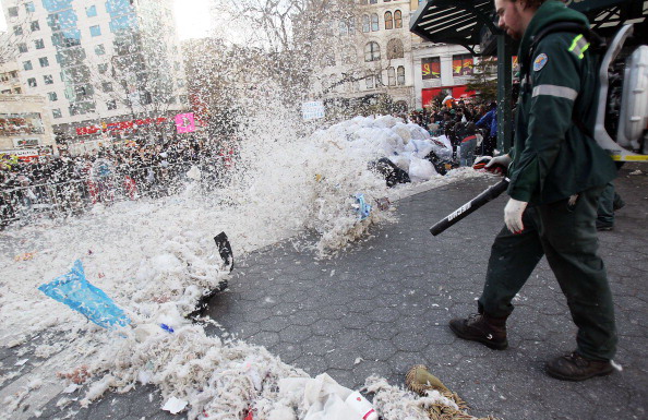 В Нью-Йорке прошла грандиозная битва подушками. Фоторепортаж. Фото: Mario Tama/Getty Images