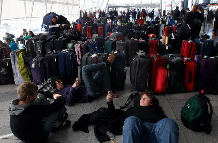 В США отменены авиарейсы из-за снежного шторма. Фото: Chris Hondros/Getty Images 