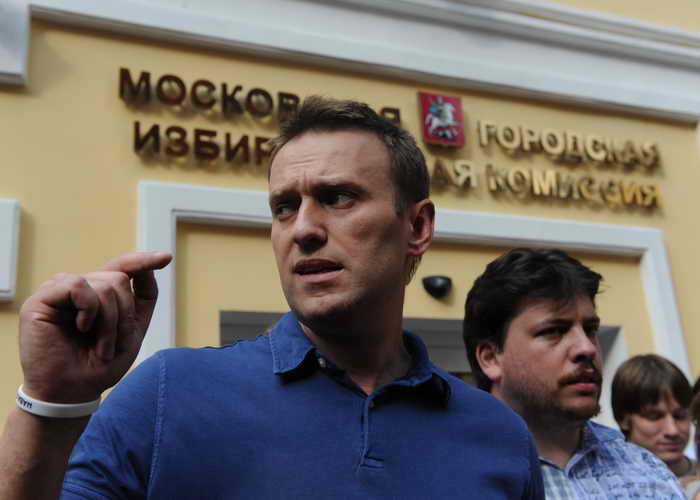 Сторонники Навального собрали 20 миллионов рублей на предвыборную кампанию. Кандидат в столичные мэры поблагодарил всех. Фото: VASILY MAXIMOV/AFP/Getty Images