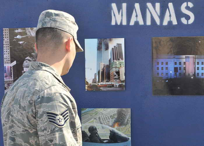 Военные США на базе «Манас» в Кыргызстане. Фото: VYACHESLAV OSELEDKO/AFP/Getty Images