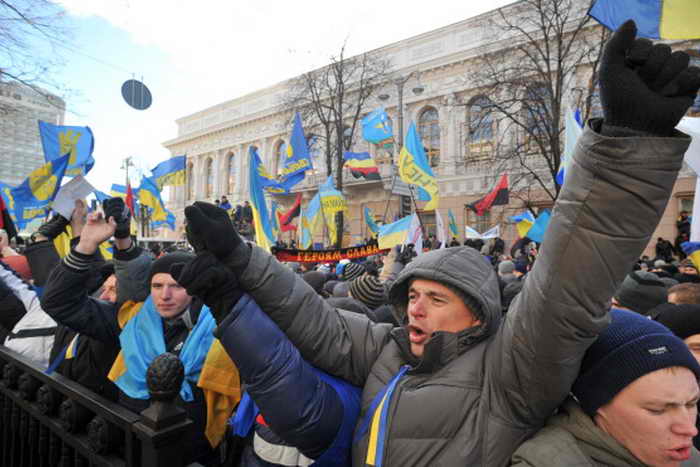  Киев. Активисты Евромайдана. Фото: GENYA SAVILOV/AFP/Getty Images 