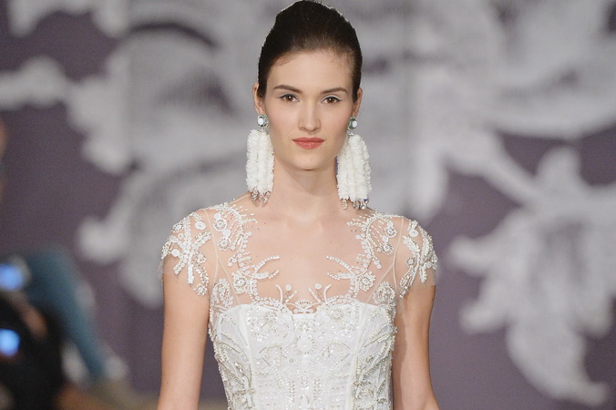 Новую коллекцию свадебных платьев Carolina Herrera представили в Нью-Йорке 11 апреля 2014 года. Фото: Mike Coppola/Getty Images
