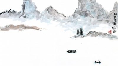 Китайский пейзаж, акварель Sun Mingguo/Epoch Times