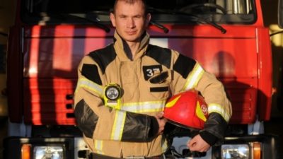 Пётр Паршин, лучший начальник караула московского этапа фестиваля «Созвездие мужества» 2019 года. Фото любезно предоставлено Пресс-службой ГУ МЧС России по г. Москве